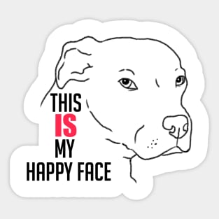 Funny Pitbull, Cute Pitbull, Funny Dog, Grumpy Dog Sticker